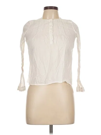 Pre-owned Bonpoint 3/4 Sleeve Blouse In Ivory