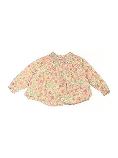 Pre-owned Bonpoint Kids' 3/4 Sleeve Blouse In Pink
