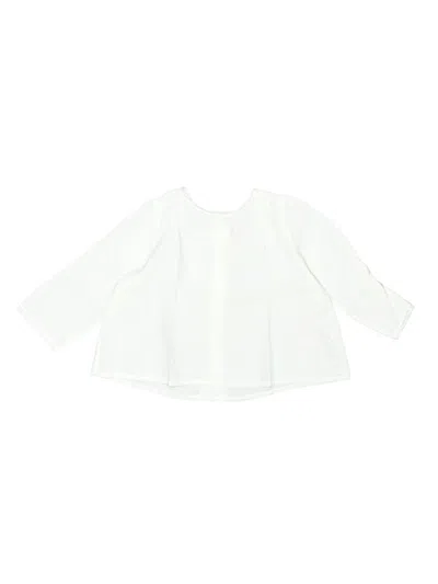 Pre-owned Bonpoint Kids' 3/4 Sleeve Blouse In White