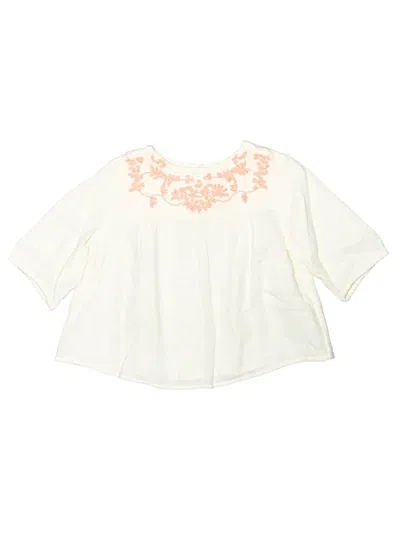 Pre-owned Bonpoint Kids' 3/4 Sleeve Blouse In White