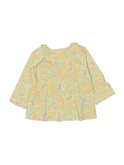 Pre-owned Bonpoint Kids' 3/4 Sleeve Blouse In Yellow