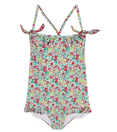 Bonpoint Kids' Abbie Floral Swimsuit In Multicolor