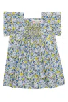 Bonpoint Pays Floral-print Dress In Flbleu