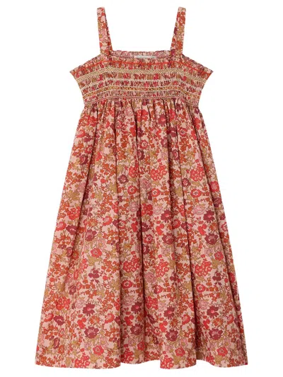 Bonpoint Kids' Labaille Dress In Liberty Organic Cotton In Brown