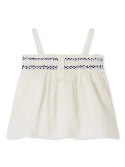 Bonpoint Babies' Abricot Blouse In White