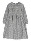 Bonpoint Abstract-print Flared Dress In Blue