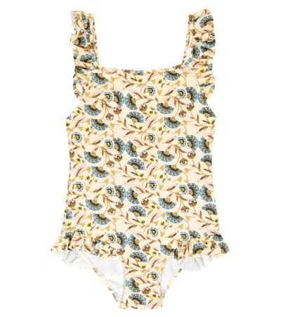 Bonpoint Teen Girls Ivory Floral Bathing Suit