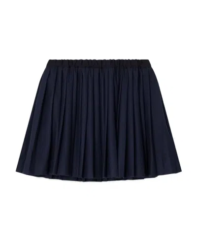 Bonpoint Kids' Accordion Pleat Miniskirt In Blue