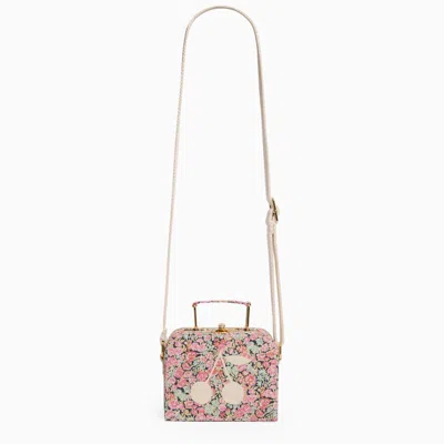 Bonpoint Aimane Coral Cotton Suitcase Bag In Multicolor