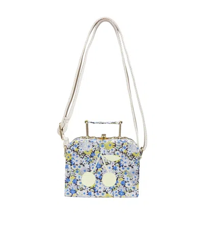 Bonpoint Aimane Valise Floral Pattern Shoulder Bag In White