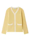 Bonpoint Albert Ribbed-knit Button Cardigan In Yellow