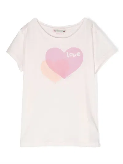 Bonpoint Alcala T-shirt Mit Herz-print In Pink