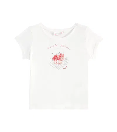 Bonpoint Kids' Alcala Printed Cotton Jersey T-shirt In White