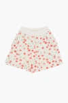 Bonpoint White Cotton Short With Cherry Print