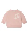 Bonpoint Almire Cherry-jacquard Jumper In Pink