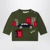 Bonpoint Almire Dark Green Wool Jumper