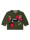 Bonpoint Almire Embroidered Jumper In Green