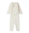 Bonpoint Alpaca Wool-blend Cardigan And Trousers Set In White