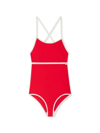 Bonpoint Kids' Altamura Swimsuit In Red