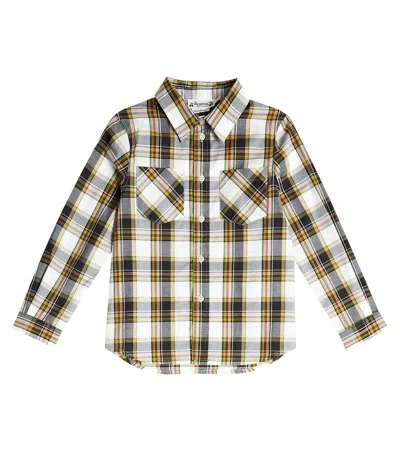 Bonpoint Kids' Altman Checked Cotton Poplin Shirt In Ec Multicolore