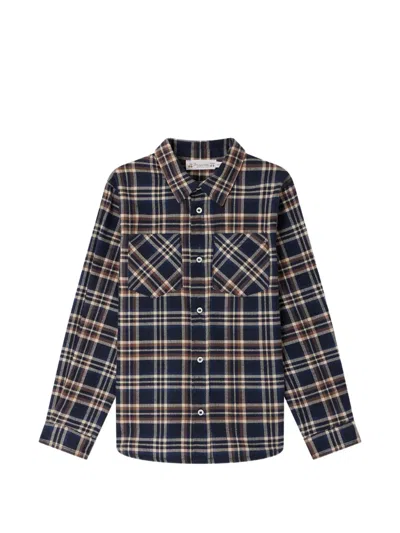 Bonpoint Kids' Altman Check-pattern Shirt In Blue