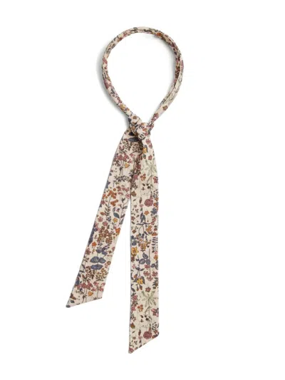 Bonpoint Kids' Analfi Floral-print Headband In Neutrals