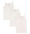Bonpoint Anice Set Of 3 Cotton Tank Tops In Pink