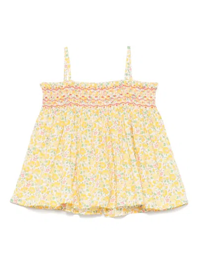Bonpoint Kids' Apolline Top In B Fl Yellow