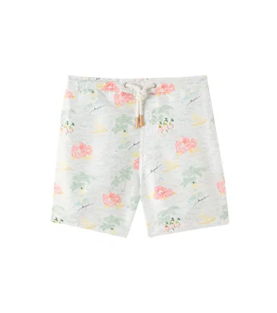 Bonpoint Kids' Ariel Printed Swim Trunks In Fl Bleu Aqua