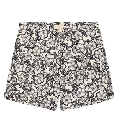 Bonpoint Kids' Ariel Printed Swim Trunks In Nero
