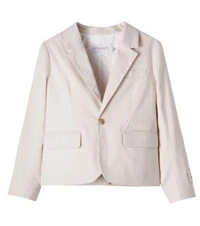 Bonpoint Kids' Aristide Cotton Blazer In Neutral