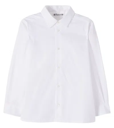 Bonpoint Kids' Aristote Cotton Poplin Shirt In White