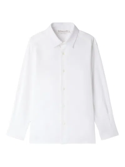 Bonpoint Kids' Aristote Embroidered Shirt In White