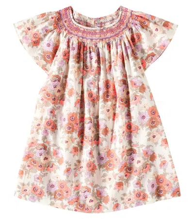 Bonpoint Kids' Arlene Floral Cotton Dress In Pink