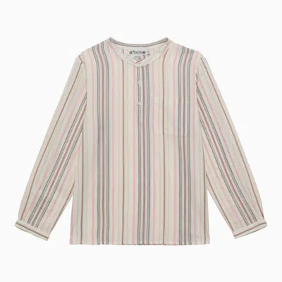 Bonpoint Artiste Multicoloured Striped Cotton Shirt In Multicolor