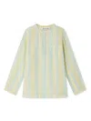 Bonpoint Artiste Striped Cotton Shirt In Yellow