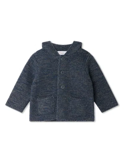 Bonpoint Babies' Atexane Hooded Cardigan In Blau