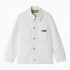 Bonpoint Aurele Aqua Blue Shirt Jacket In Blue