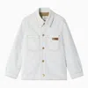 Bonpoint Aurele Aqua Blue Shirt Jacket In Light Blue