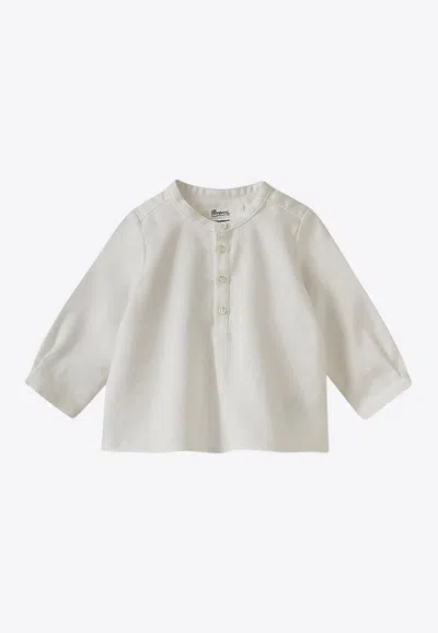 Bonpoint Babies Long-sleeved Shirt In White