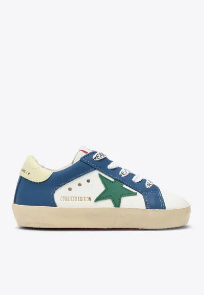Bonpoint Babies X Golden Goose Db Leather Sneakers In Burgundy
