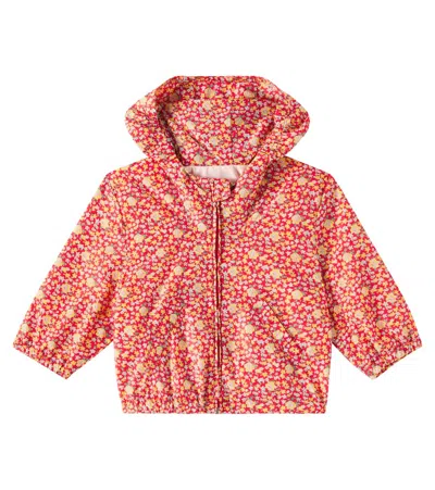 Bonpoint Baby Alana Floral Raincoat In Imp Pavot