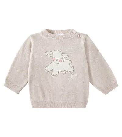 Bonpoint Baby Almire Wool Sweater In Grey