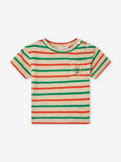 Bonpoint Kids'  Baby Boys Striped Gaye T-shirt In Red
