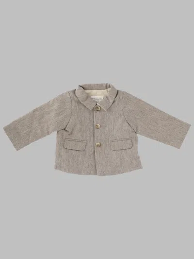 Bonpoint Baby Boys Wool-blend Robe Jacket In Beige