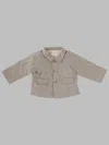 Bonpoint Baby Boys Wool-blend Robe Jacket In Sand
