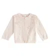 Bonpoint Baby Claudie Embroidered Wool Cardigan In Neutrals