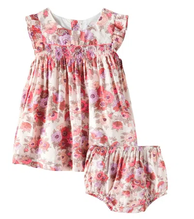 Bonpoint Baby Cotton Dress And Bloomers Set In Multicoloured