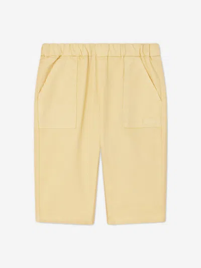 Bonpoint Baby Cotton Trousers In Yellow
