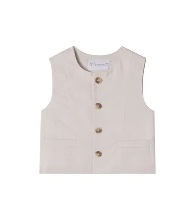 Bonpoint Baby Elice Cotton Vest In Neutral